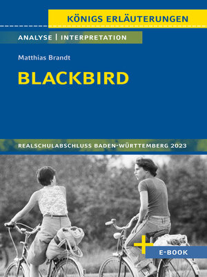 cover image of Blackbird von Matthias Brandt--Textanalyse und Interpretation